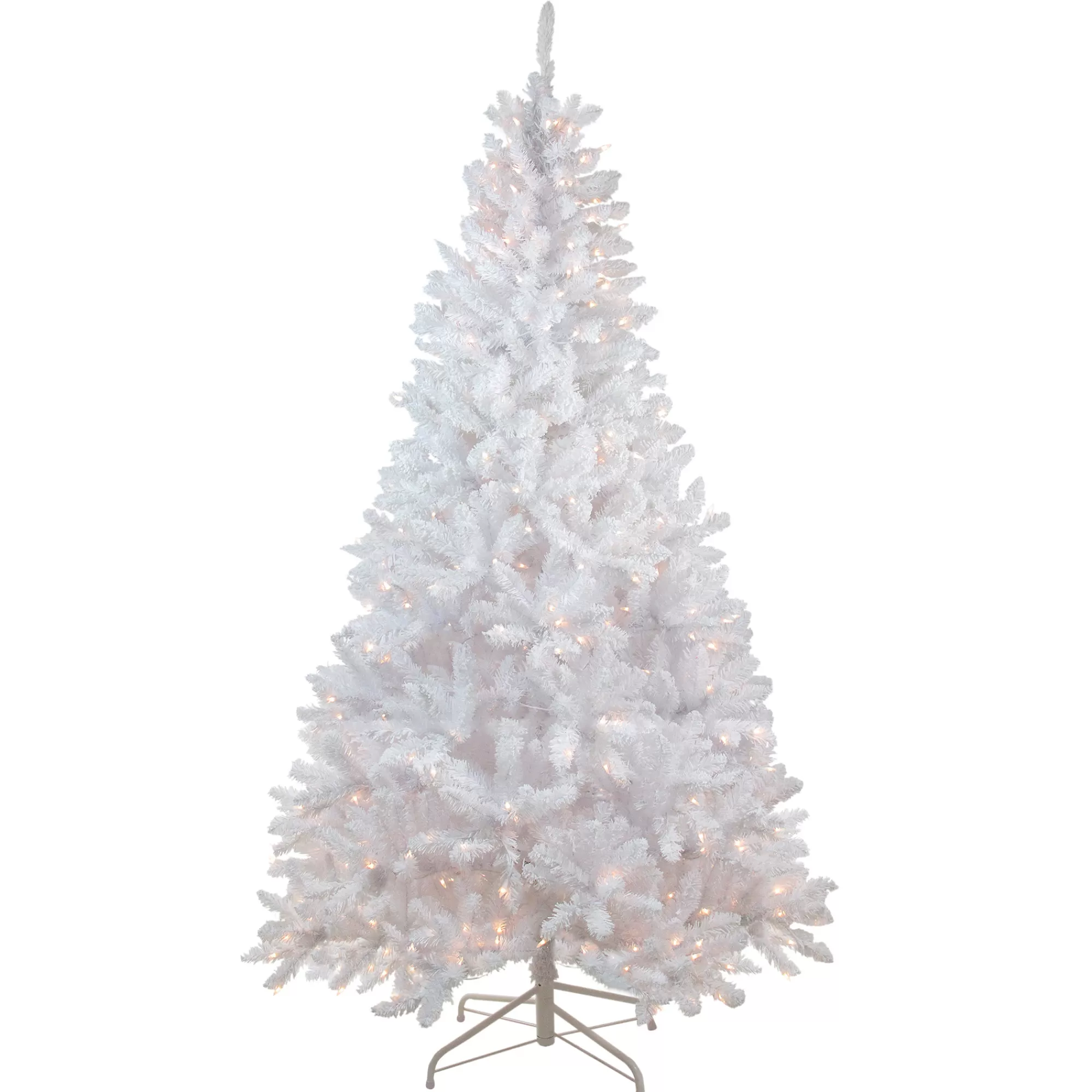 Northlight 7' Pre-Lit Medium Flocked Artificial Christmas Tree, Clear Lights< Pre-Lit