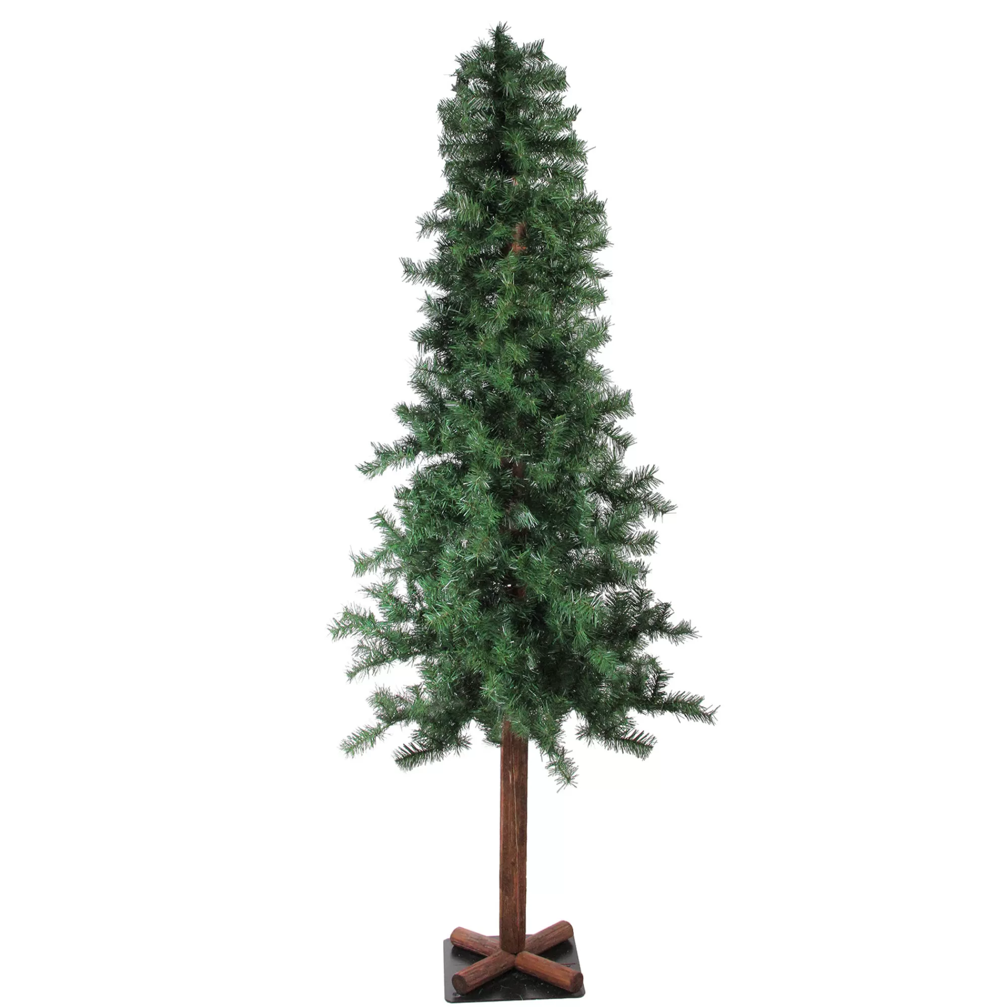 Northlight 7' Slim Traditional Woodland Alpine Artificial Christmas Tree – Unlit< Alpine