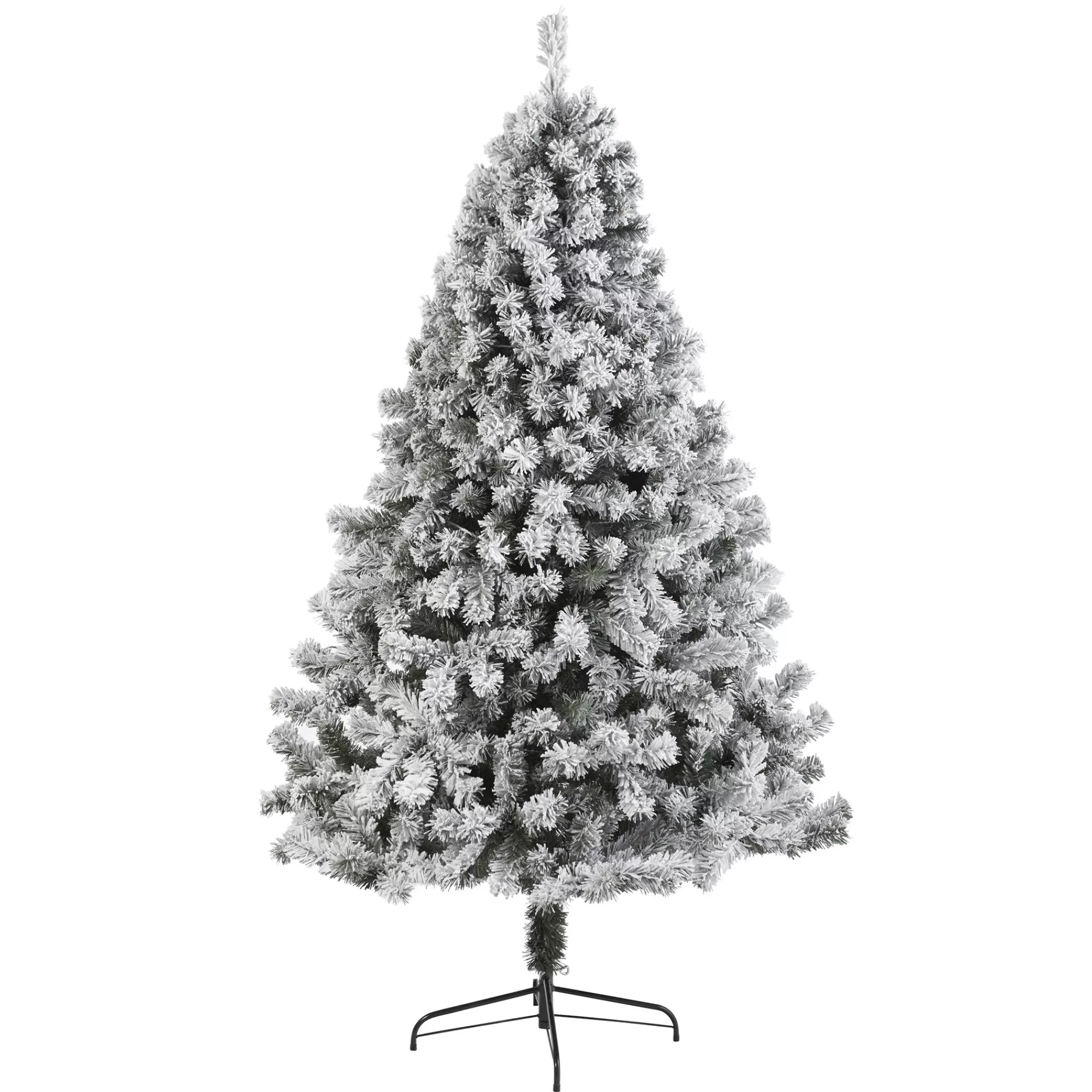 Nearly Natural 7' West Virginia Fir Flocked Artificial Christmas Tree, Unlit< Flocked