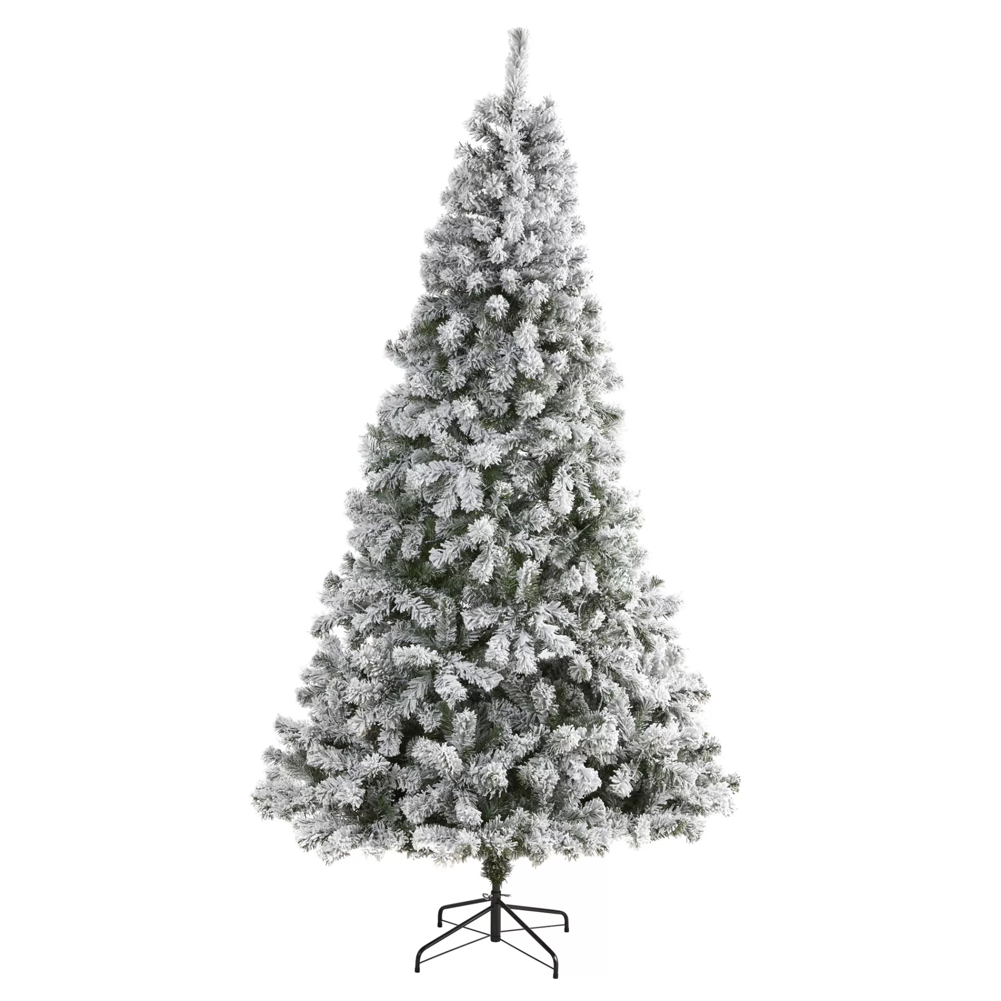 Nearly Natural 8' Flocked West Virginia Fir Artificial Christmas Tree, Unlit< Flocked