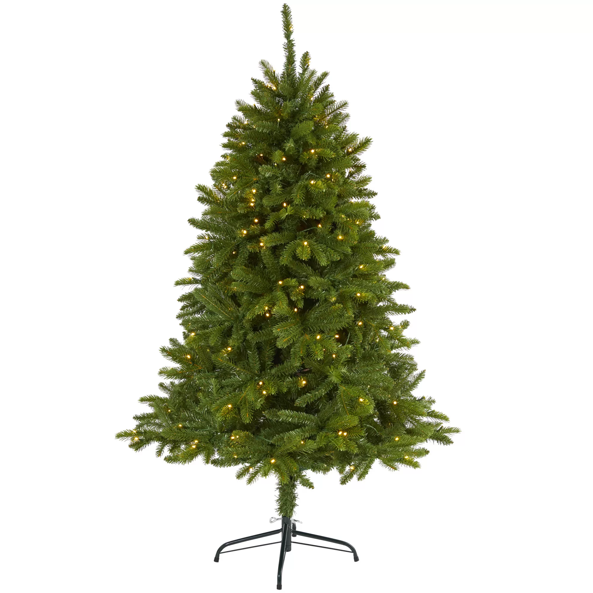 Nearly Natural 8' Pre-Lit Wellington Spruceartificial Christmas Tree, Clear Led Lights< Pre-Lit