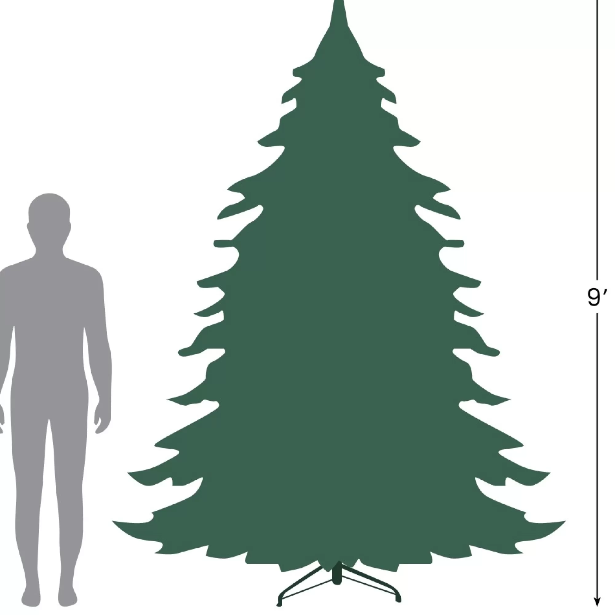 Northlight Unlit-9' Canadian Pine Artificial Pencil Christmas Tree - Unlit