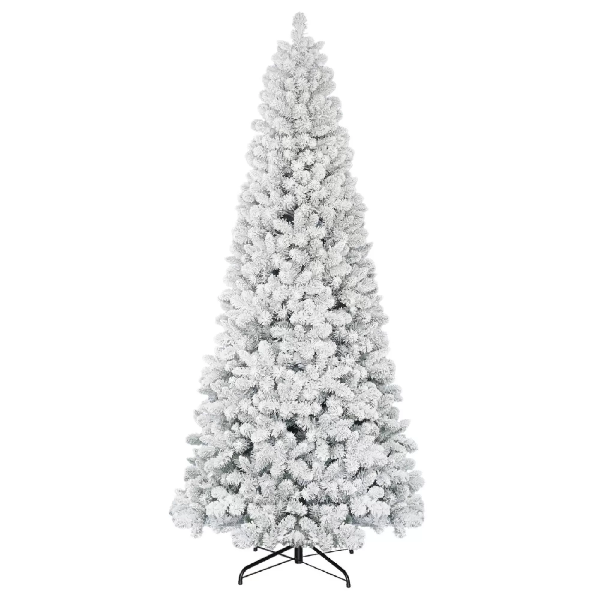 CC Christmas Decor Unlit-9' Flocked Virginia Pine Artificial Christmas Tree, Unlit