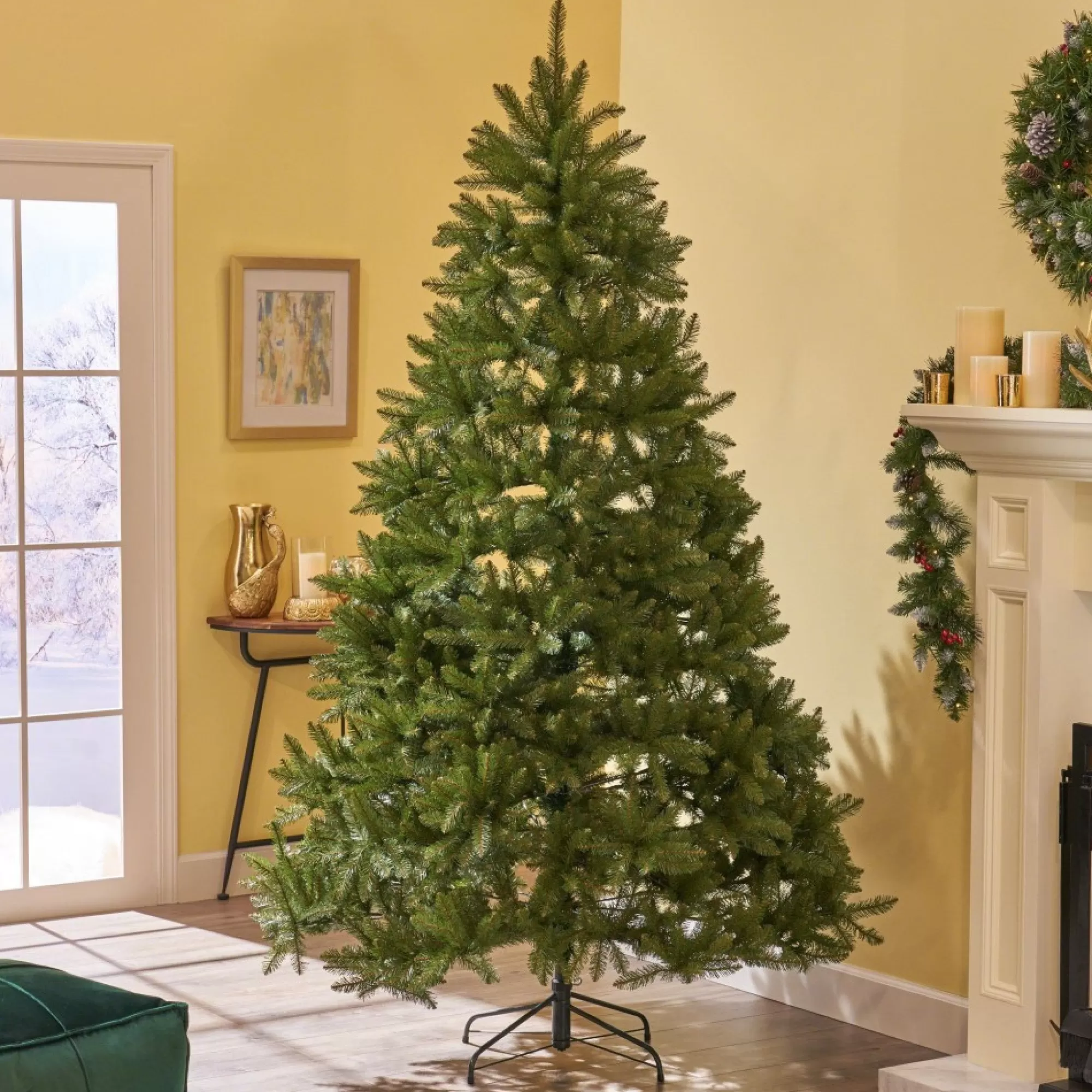 Contemporary Home Living Unlit-9' Medium Dunhill Fir Artificial Christmas Tree - Unlit