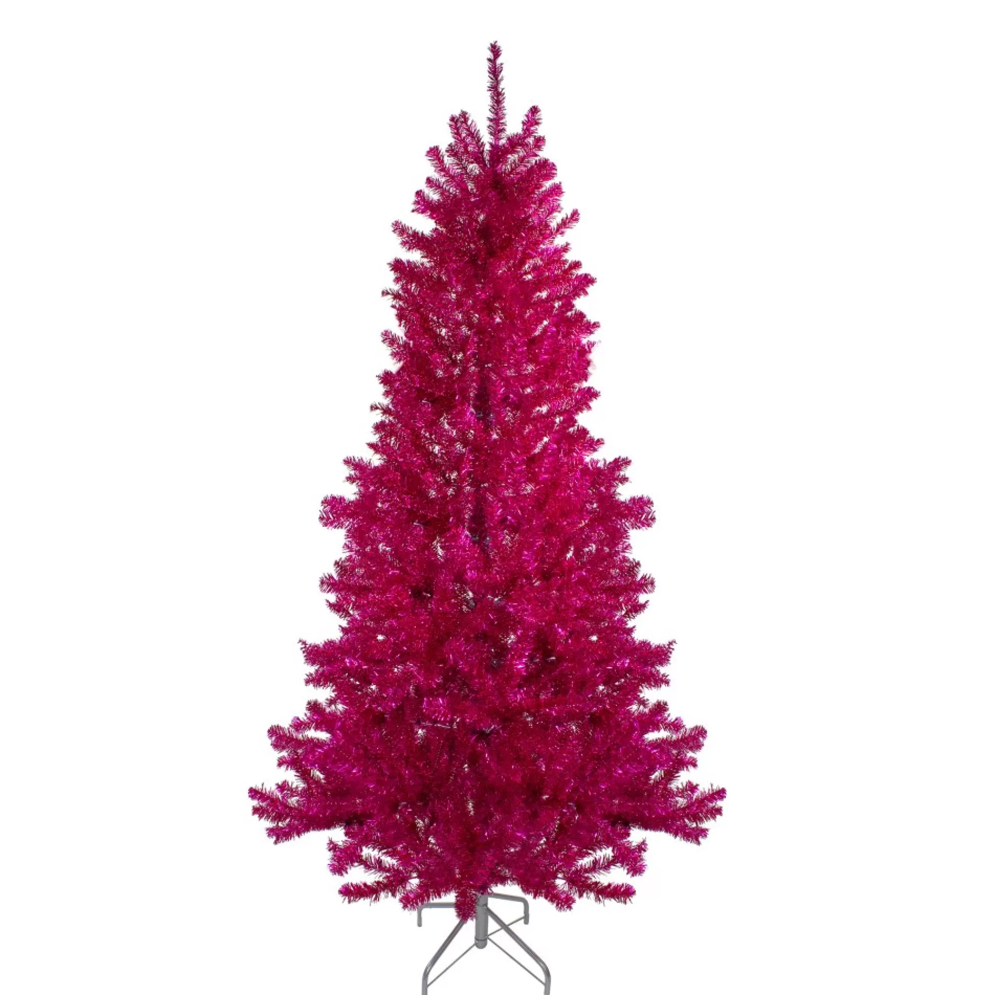 Northlight Unlit-9' Metallic Pink Tinsel Artificial Christmas Tree - Unlit