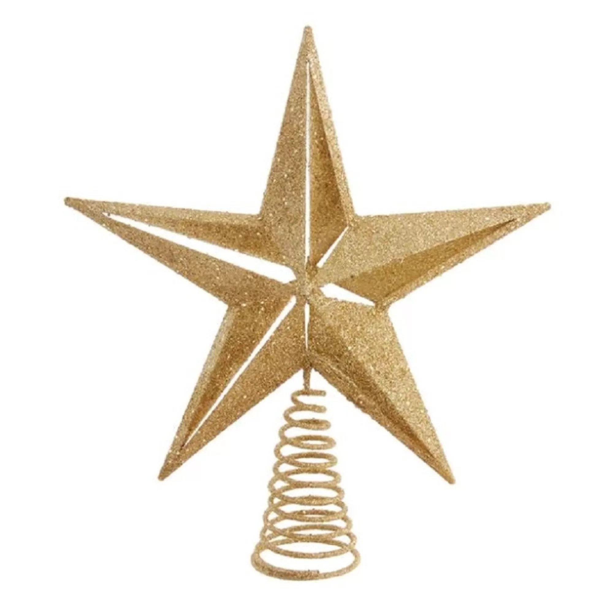 Kurt Adler Finials-Gold Glitter Star Christmas Tree Topper 11 Inch H9143