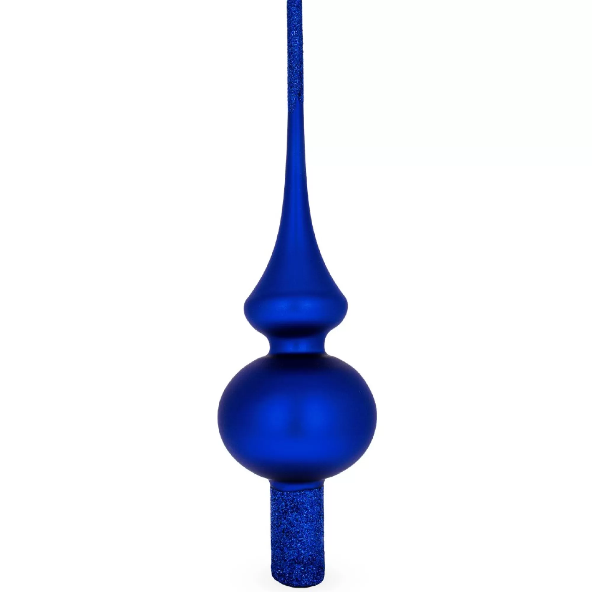 BESTPYSANKY Finials-Matte Solid Blue Glass Christmastree Topper 11 Inches