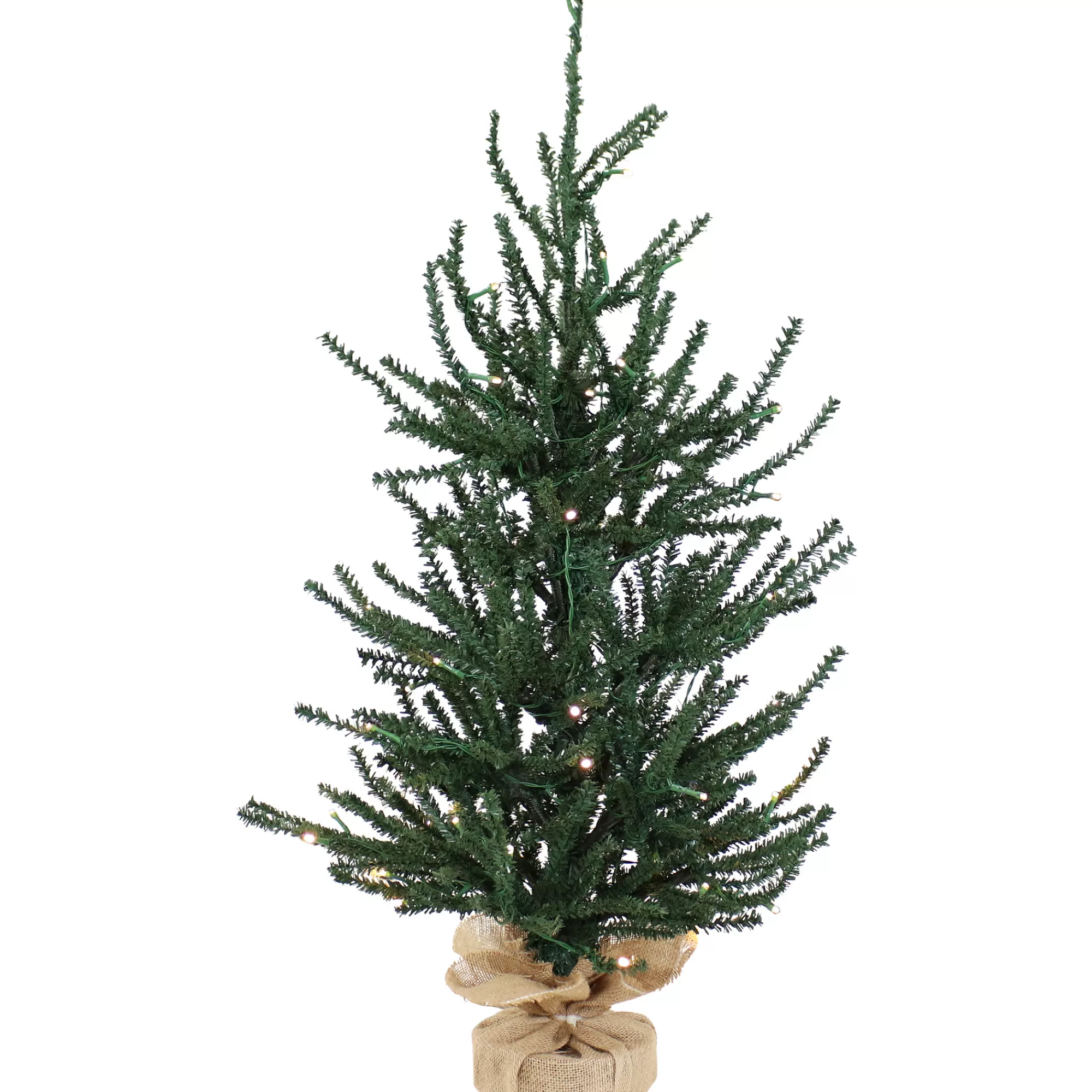 Sunnydaze Decor Sunnydaze 3-Foot Tall Festive Pine Pre-Lit Artificial Christmas Tree< Pre-Lit