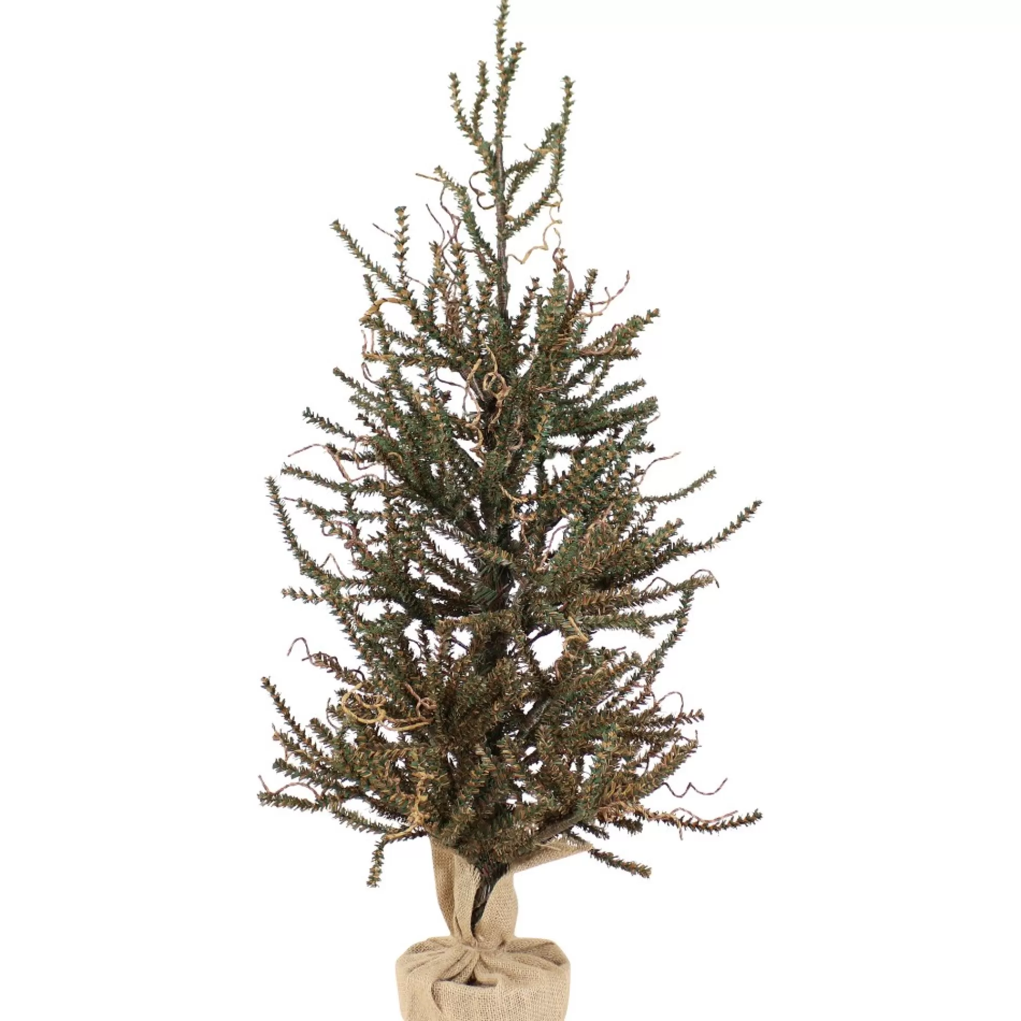 Sunnydaze Decor Unlit-Sunnydaze Homespun Holiday Artificial Christmas - 3-Foot Tall - Green